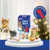Darčeková krabica mačacích pochúťok INABA Churu — zmiešané krémové pochúťky pre mačky, multipack