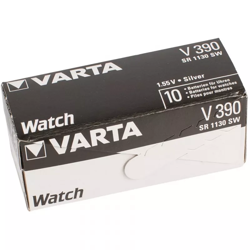 VARTA oxid strieborný hodinková batéria, V390 (SR54), 1,55 V, 80 mAh (00390 101 401)