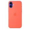 iPhone 16 Plus silikónové puzdro s MagSafe - Mandarine