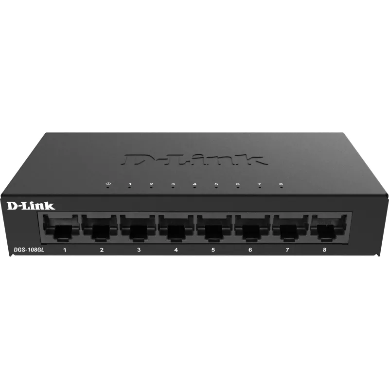 D-Link DGS-108GL neřízený Gigabit Ethernet (10/100/1000) čierny
