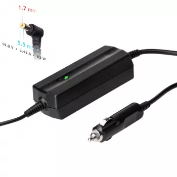 Akyga AK-ND-34 auto notebookový napájací zdroj pre Acer, 65 W, 19 V / 3,42 A, 5,5 x 1,7 mm, 12 V vstup