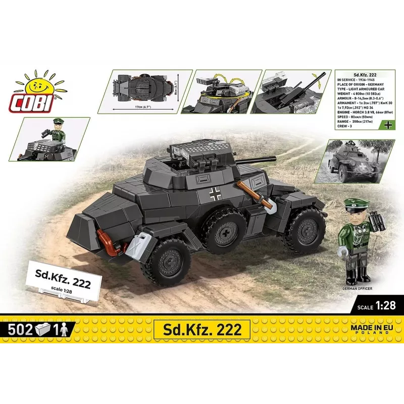 Cobi Blocks Sd.Kfz 222 stavebnica COBI-2657 — 502 kociek