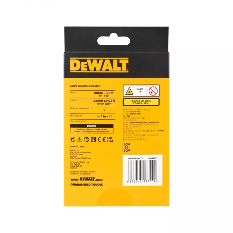 DeWALT DWHT77100-XJ diaľkomer