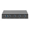 DIGITUS USB hub 4-port 3.0->4xA3.0 industrial line čierny