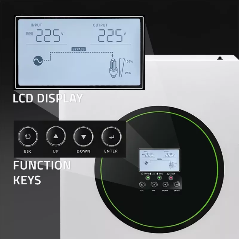 Hybridný solárny menič Off-Grid 6200W | 120A