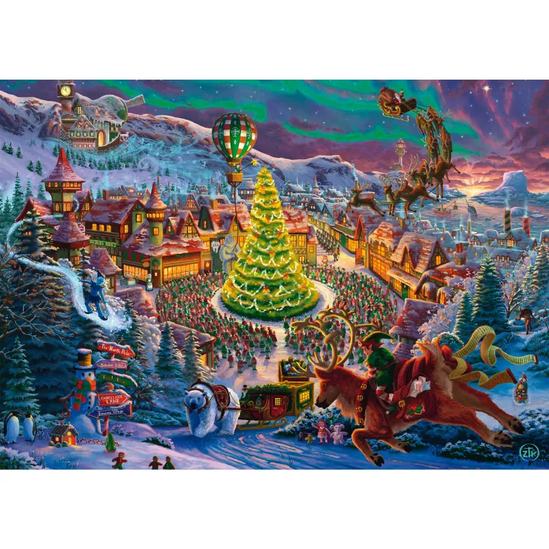 Puzzle Schmidt Spiele Zac Kinkade Santa's North Pole — 1000 dielikov
