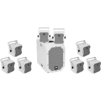 Aktívny reproduktorový systém Omnitronic BOB-10A ws s 8× BOB-4 ws (model 20000537)