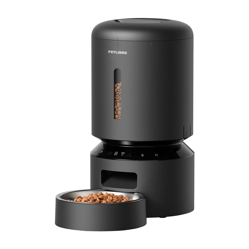 Automatický dávkovač krmiva pre domáce zvieratá Aptel Petlibro Granary WiFi 5 L — automatický dávkovač suchého krmiva (čierna)