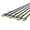 Green Cell KABGCSET03 USB kábel 2 m USB A USB C čierny
