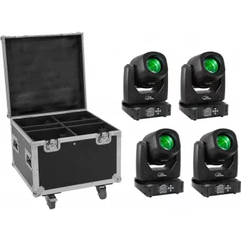 LED osvetľovací set EUROLITE TMH-B90 4x s transportným kufrom a kolieskami