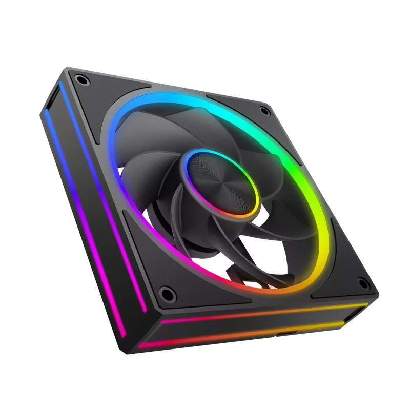 Skriňový ventilátor MODECOM VOLCANO LOOP 120 ARGB Reverse Fan čierny 120 mm PWM 400–1400 RPM ARGB header