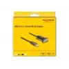 Adaptér USB 2.0 Type-A na sériový RS-232 D-Sub 9-pinový konektor samec DeLOCK 62646