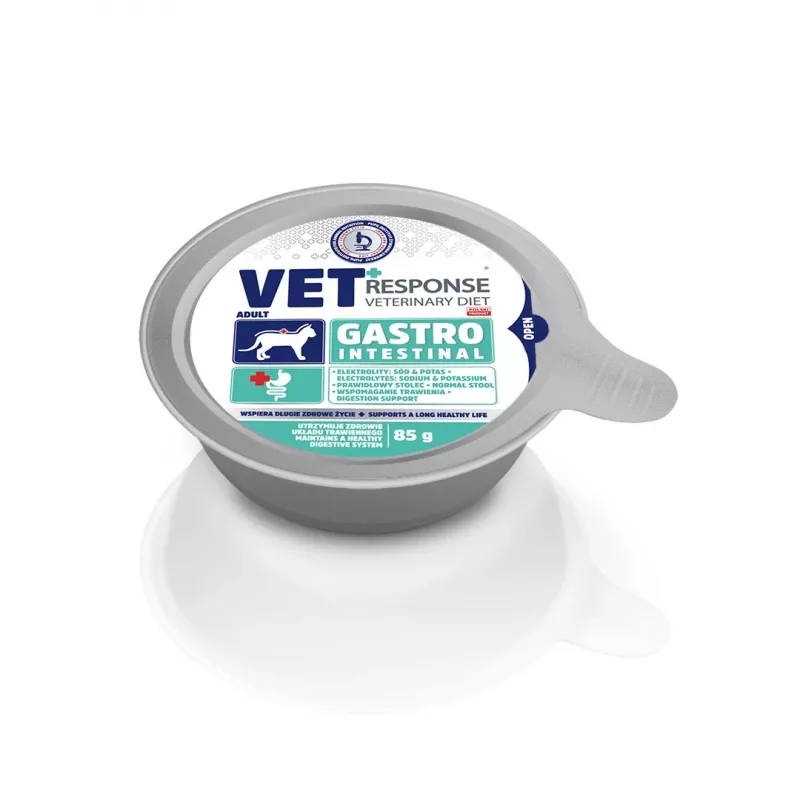 VET RESPONSE Gastrointestinal - mokré krmivo pre mačky - 4x85 g