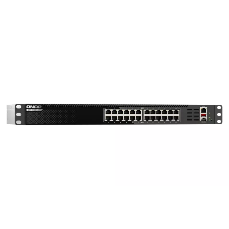 QNAP QSW-M3224-24T sieťový switch Managed L3 10G Ethernet (100/1000/10000) 1U čierna, strieborná