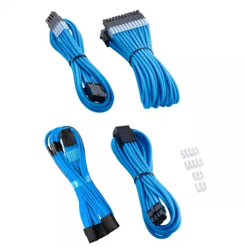 CableMod PRO ModMesh 12VHPWR sada predlžovacích káblov — svetlomodrá, 3-dielne GPU 12+4-pinové predlžovacie káble