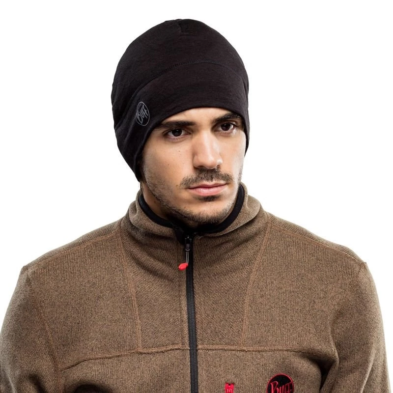 BUFF MERINO LEICHTGEWICHT-BEANIE SOLID čierna onesize čiapka Standard