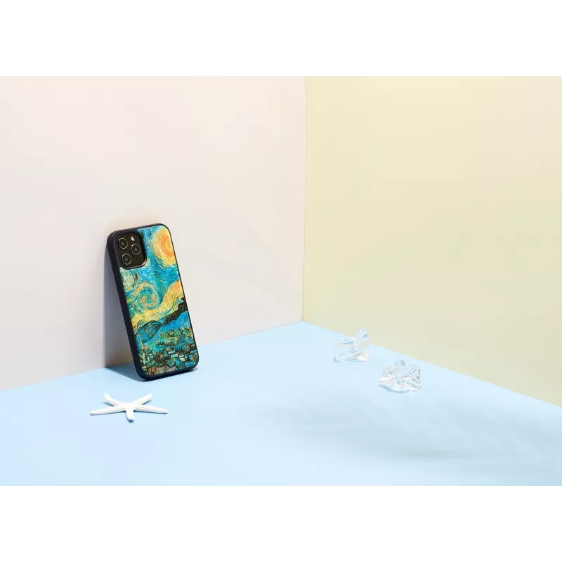 Ochranné puzdro iKins pre Apple iPhone 12 Pro Max — starry night čierna