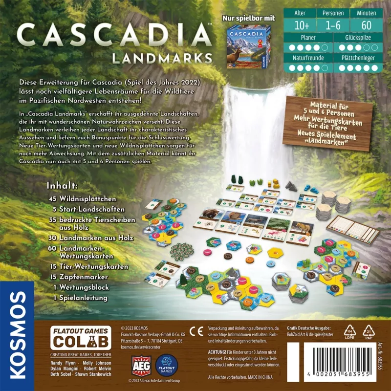 Kosmos Cascadia Landmarks 60 min spoločenská hra pre rodinu