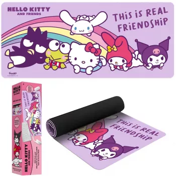 Podložka pod myš Kids Euroswan 80×30 cm Hello Kitty, veľká podložka na stôl pre myš a klávesnicu