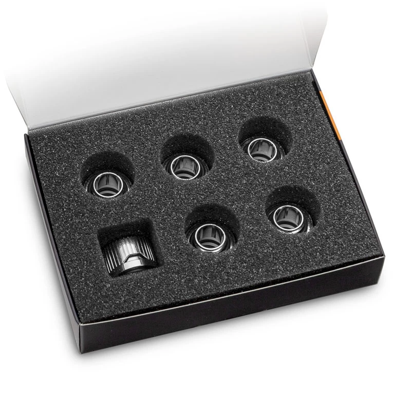 EK Water Blocks EK-Quantum Torque HDC 12 prípojka 6-balenie, G1/4, strieborná