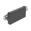 Patch panel DELOCK Mini Desktop RJ45 8 portov Cat.6A tienený čierny na stôl, stenu alebo lištu DIN