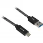 Sharkoon USB 3.2 Gen 2 kábel USB-A konektor samec> USB-C čierny/sivý 1 meter – kábel – digitálny/dátový