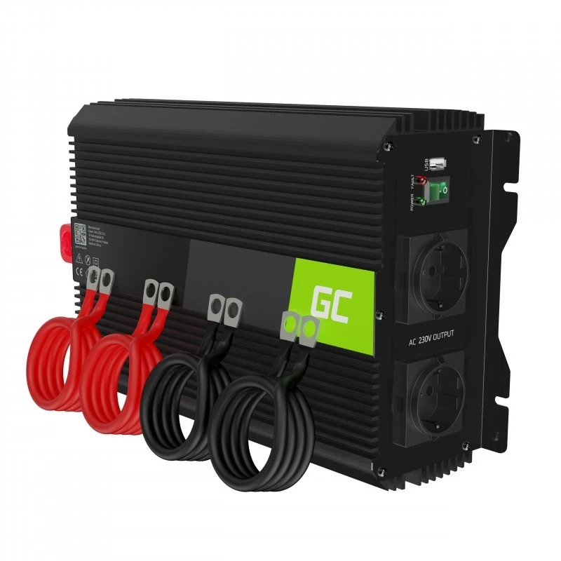 Green Cell menič napätia INVGC12 Auto 3000 W čierna