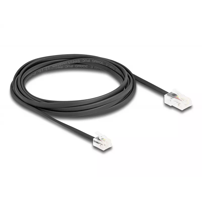 DeLOCK telefónny kábel RJ45 konektor samec na RJ11 konektor samec čierny 3 m