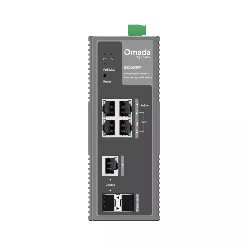 TP-Link IES206GPP sieťový switch managed Gigabit Ethernet (10/100/1000) Power over Ethernet (PoE) čierny
