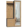 Skriňa do predsiene Top e shop GARD DUO ANT/ART KPL — 2 otočné dvere, drevotrieska, 1000×350×1800 mm