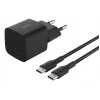 AC interiérová nabíjačka Belkin BoostCharge 25 W USB-C PD/PPS, 1 m kábel, čierna — pre herné konzoly, smartfóny, tablety