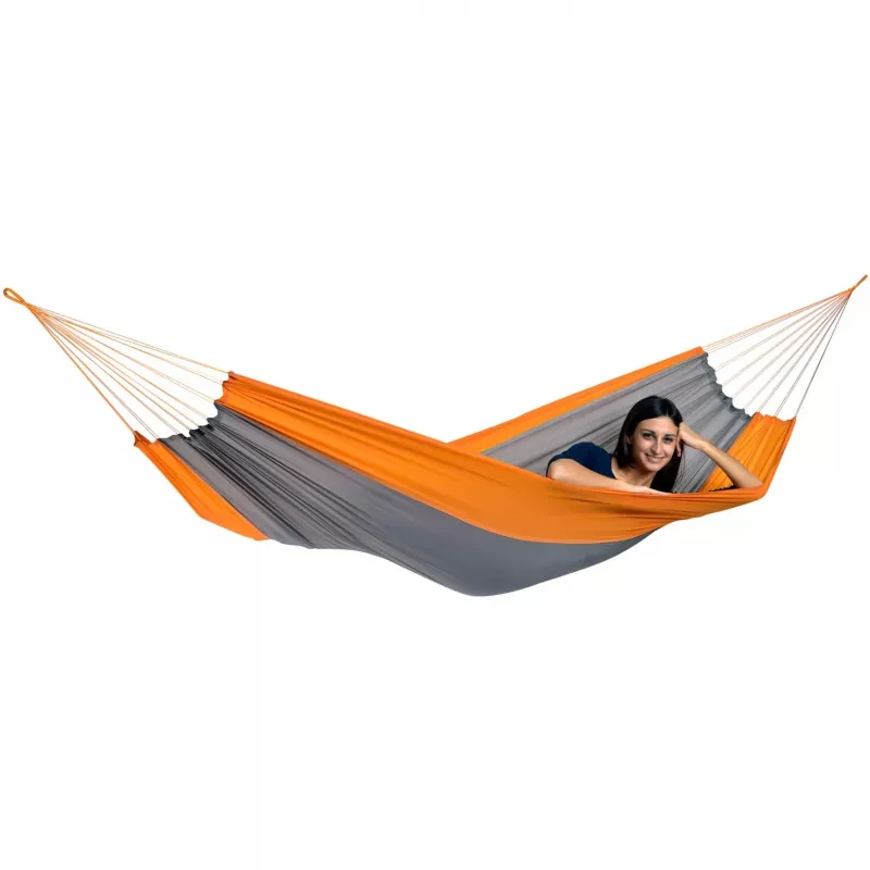 Silk Traveller Techno AZ-1030160, kempingová hojdacia sieť oranžová/sivá