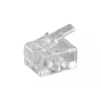 Microconnect KON501-10R drôtový konektor RJ-11 6P4C transparentný