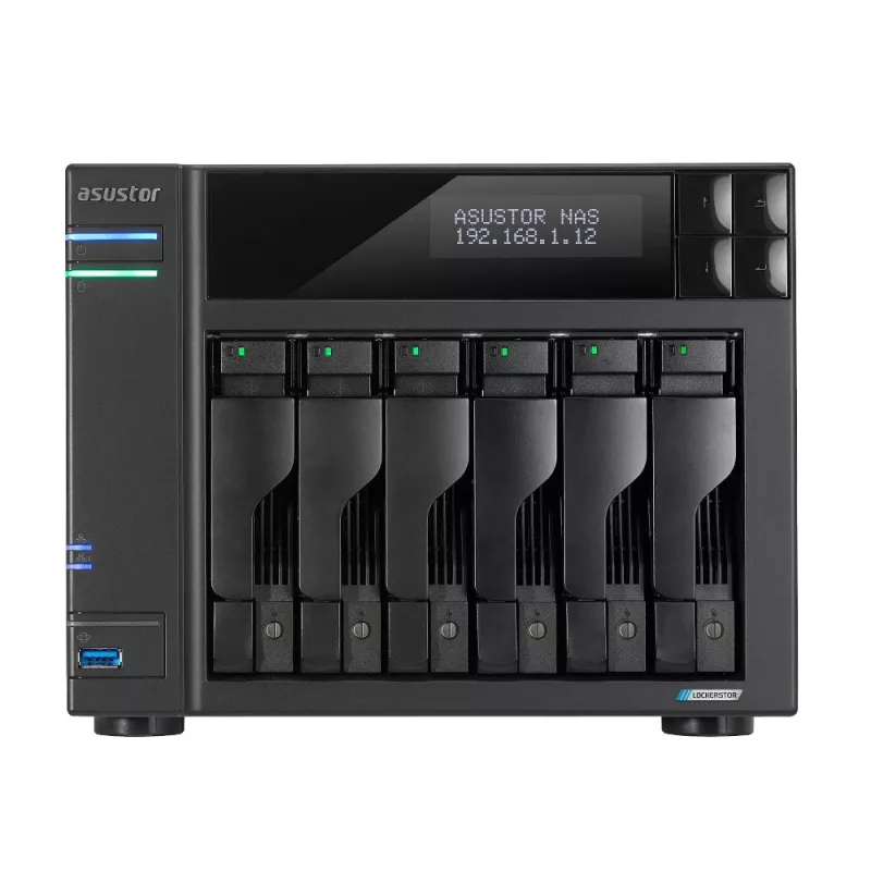 Asustor LOCKERSTOR 6 NAS Desktop Intel® Celeron® N5105 8 GB DDR4 HDD ADM čierny