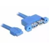 USB kábel DeLOCK 82941 USB 3.2 Gen 1 0,45 m 2 x USB A modrý