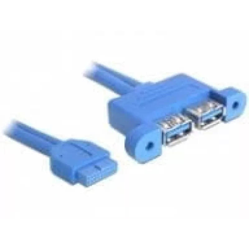 USB kábel DeLOCK 82941 USB 3.2 Gen 1 0,45 m 2 x USB A modrý
