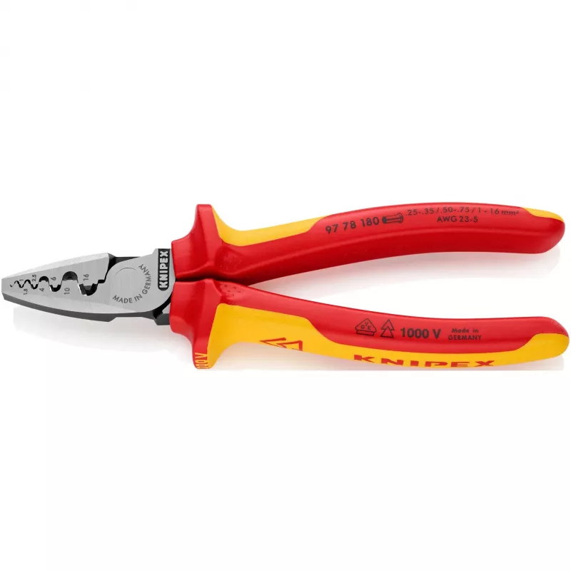 Kombinované kliešte na káble a konektory Knipex 97 78 180
