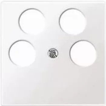 Nástenná doska / kryt vypínača Merten 296519, biela, termoplast, 1 kus