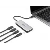 DeLOCK 64261 USB 3.2 Gen 1 Type-C hub 10000 Mbit/s čierny sivý
