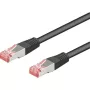 Wentronic Goobay CAT 6 patch kábel, S/FTP (PiMF), čierny, 5 m - LSZH bez halogénov, meď (68700)