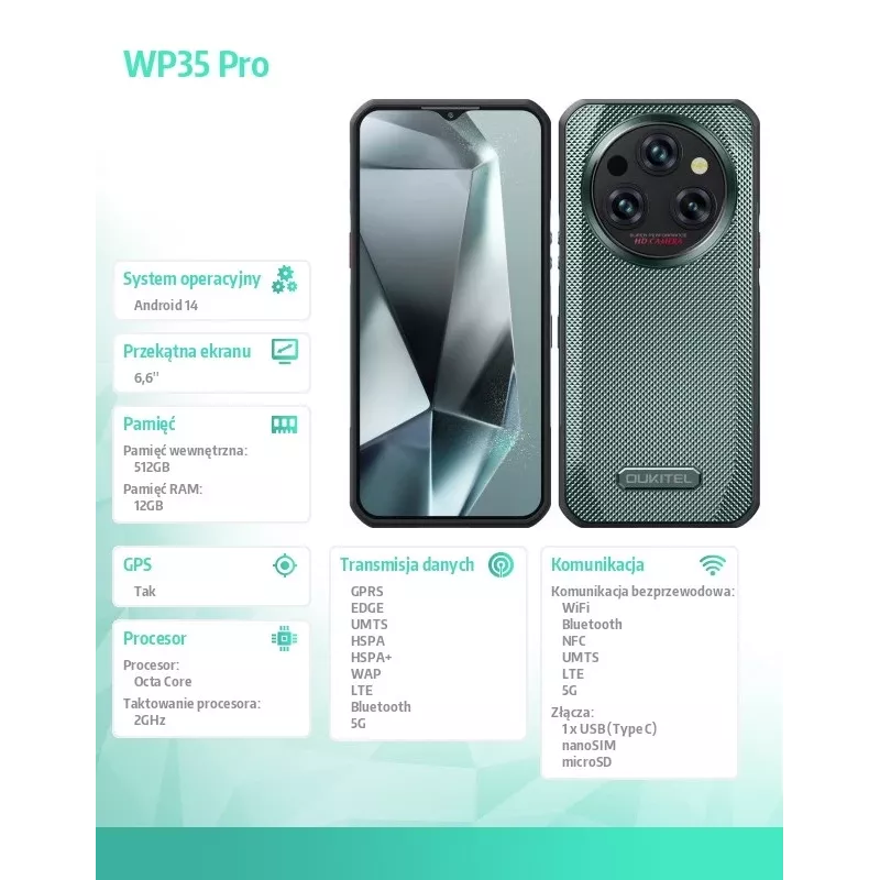 Smartphone Oukitel WP35 Pro 6,52