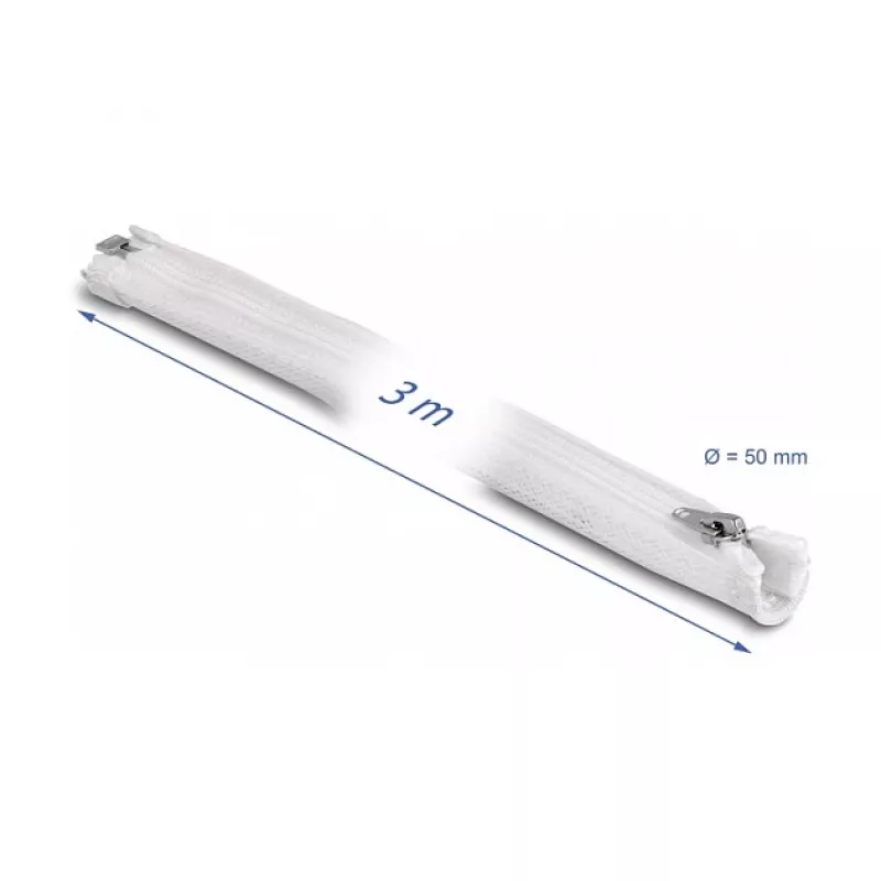 Pletená hadica DeLOCK 20835 3 m x 50 mm biela