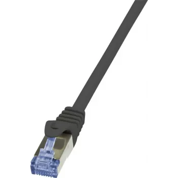 LogiLink PrimeLine - patch kábel - RJ-45 (M) na RJ-45 (M) - 20 m - SFTP, PiMF - CAT 6a - bez halogénov, zaliate, bez západky - čierny