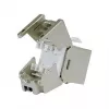 Tienený Cat.6A tenký Keystone Jack, EQUIP 767223, bez nástroja, RJ-45, plochý, strieborný, 8 ks