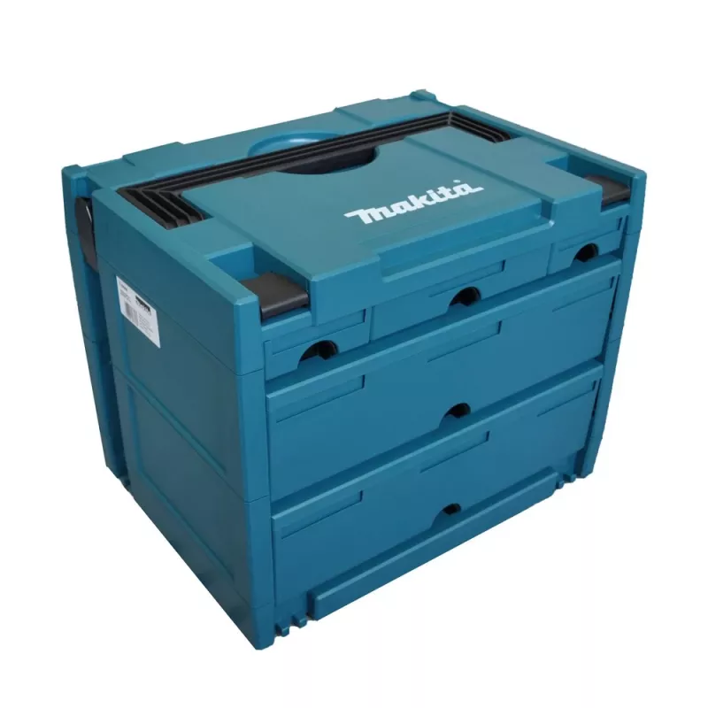 Makita P-84349 MAKSTOR Model 4.5 box na náradie, 5 zásuviek, modrý