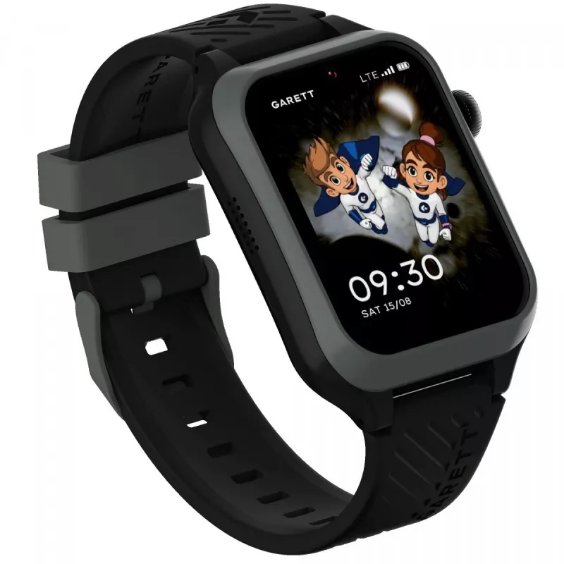 Smartwatch Garett Kids Essa 2 4G čierny — GPS detské hodinky s 4G pripojením