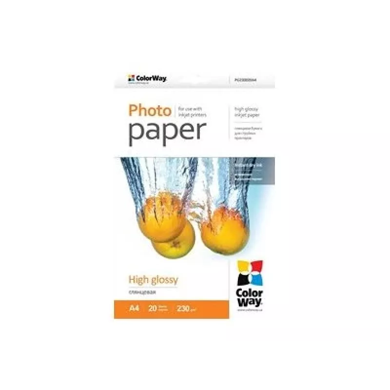 Fotografický papier lesklý Colorway PG230020A4 A4 biely