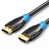 HDMI kábel Vention AACBN 15 m, HDMI Type-A na Type-A, HDMI 2.0, 18 Gbit/s, ARC, pozlátené kontakty, čierny