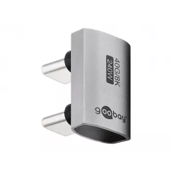 USB-C adaptér/spojka Goobay 74446 strieborná nikel/zlaté kontakty