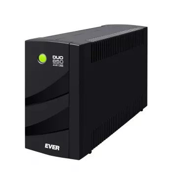 EVER DUO 850 AVR USB - UPS - AC 230 V - 550 Watt - 850 VA - jednofázový - 2 x batéria 5 Ah - USB - výstupné zásuvky: 6